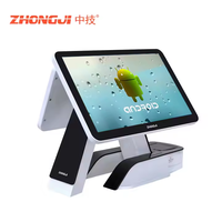 ZHONGJI A06 15.6 inci Layar Sentuh Printer Terintegrasi Mesin Kasir Sistem POS All-in-One Android Wi-Fi 6 Bluetooth 5.2 Garansi 1 Tahun