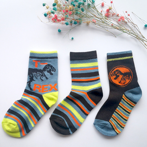 <span class=keywords><strong>Dinosaure</strong></span> Motif Dessin Animé En Gros Coton Enfants Chaussettes Enfants <span class=keywords><strong>Dinosaure</strong></span> Chaussettes - Product Image 3