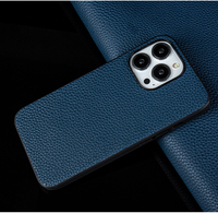 Coque en Cuir Véritable de Vache Fait Main Compatible iPhone 15 14 13 12 Pro Max et iPhone 16 Pro Max Chargement Sans Fil Élégant