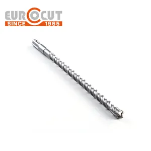 EUROCUT 160mm Length Cross Tip Sandblast Single Flute Impact Masonry SDS Drill Bit
