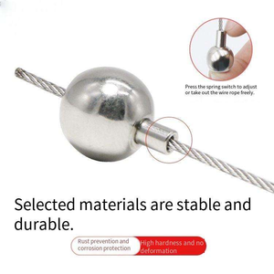 Clip de fixation pour câble métallique, crochet pour accrocher des tableaux, régulateur de tension pour enseignes, quincaillerie de montage en acier durable - Product Image 6