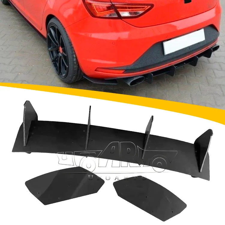 Haosheng Factory ABSリアブレードバンパーディフューザー & リアサイドバンパースプリッターforSeat Leon Cupra 5F MK3 2012 2013 2014 2015 2016