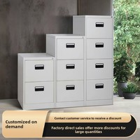 Armoire de classement de bureau moderne et minimaliste en acier, casier modulaire avec 4 tiroirs verrouillables, design discret, fonction de démontage