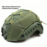 Housse de casque tactique en polyester pour casques de style FAST, fermeture réglable à scratch, légère, pour usage extérieur