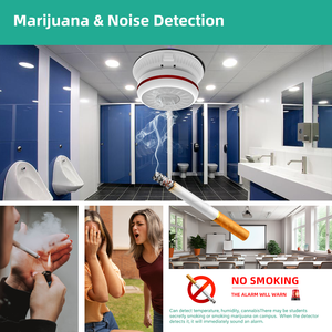 Tuya WIFI PM2.5 Indicación de temperatura y humedad Detector de vapeo Uso en la escuela o en el hogar - Product Image 5