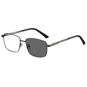 <span class=keywords><strong>Nouvelle</strong></span> tendance, lunettes de vue pour hommes, photochromiques, élégantes, en <span class=keywords><strong>acier</strong></span> inoxydable massif, monture rectangulaire, légères, personnalisables - Product Image 6
