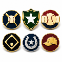 Épinglette de baseball américaine personnalisée, en émail dur, plaquée or, badge métallique pour les fans de sport, cadeau souvenir, OEM ODM, vente en gros