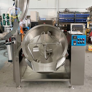 Marmite industrielle à vapeur inclinable 200L/400L/600L avec mélangeur | Chauffage à l'huile pour confiture, soupe, ragoût, cuisson par lots - Product Image 5