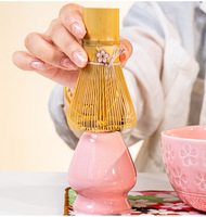 Ensemble de thé matcha en céramique japonaise NEWELL avec bol et bec verseur Sakura, ensemble complet de 8 pièces, cérémonie du thé, boîte de couleur rose