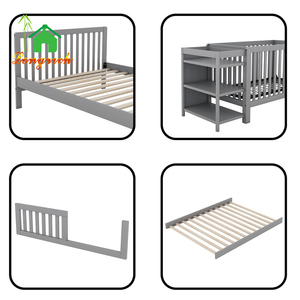 Bằng Gỗ Đa Chức Năng Chuyển Đổi Trẻ Sơ Sinh Bé Giường Cũi Giường Cho Trẻ Mới Biết Đi Với Thay Đổi Bảng - Product Image 6