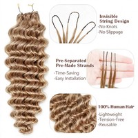 Extensiones de Cabello Humano Remy Rizado Birmano 100% al por Mayor, Súper Doble Trama, Color Rubio Miel para Trenzar