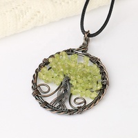 Pendentif arbre de vie 7 Chakras, pierre multicolore fait à la main, bijoux bohème, nouveauté 2019