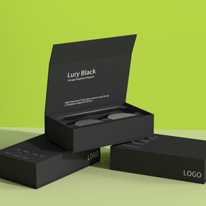 Chất lượng cao sang trọng cứng nhắc Quà tặng hộp kính mát từ Hộp Quà Tặng màu đen in ấn bao bì cứng nhắc Bìa hộp giấy - Product Image 1