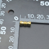 Perles entretoises tendance en laiton lisse de 4x11mm, forme nœud papillon, tube long, trou traversant, vente en gros pour la fabrication de bijoux