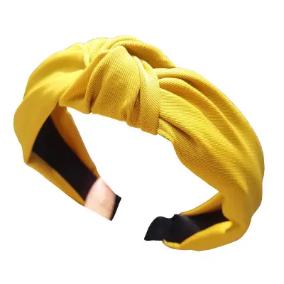 E394 2019 Nuovo Stile della Molla di Colore Solido Della Fascia Accessori Per Capelli Fiocco In Tessuto Headwear Hairband Per Le Donne Ragazze