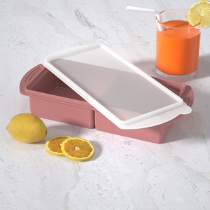 Moules à glaçons en silicone sans BPA à démoulage facile, bac à glaçons réutilisable avec couvercle amovible pour aliments pour bébés - Product Image 1