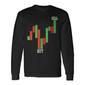 Camiseta de manga larga para comerciante de acciones y futuros: Compra a bajo, vende a alto - Product Image 1