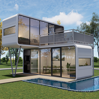 Casa Contenedor Modular Prefabricada de Acero de 20 pies/40 pies para Exteriores, de Lujo Europeo, Impermeable y Ecológica, para Oficina