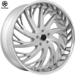 Jantes en aluminium forgé DW brossé argenté multi-rayons 24 26 pouces 5x114.3 5x120 pour Ferrari Honda Buick Mercedes <span class=keywords><strong>BMW</strong></span> Land Rover - Product Image 4