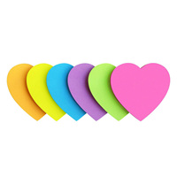 Bloc-notes en forme de cœur BECOL à haute viscosité, portable, multicolores, autocollants adhésifs pour fournitures scolaires