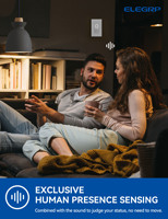 Interrupteur intelligent à capteur de lumière, interrupteur à capteur 3 voies Wi-Fi 2,4 GHz compatible avec Alexa et Google Assistant