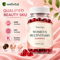 Fabricant certifié GMP ISO Kosher, étiquette privée, gommes multivitaminées pour femmes pour les cheveux, la peau et les ongles