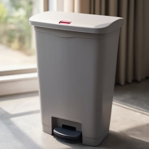Cestino per Rifiuti a Pedale 50 L Grigio con Apertura Frontale - Product Image 3