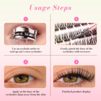 Cils synthétiques faits main DIY, cils en grappe segmentés, faux cils
