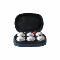 Mini Boule de Pétanque en Acier de 32,5 mm avec Logo Personnalisé pour Sports de Plein Air et Accessoire de Jeu de Table