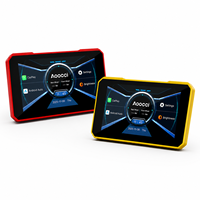 Aoocci C3 Plus 5 İnç Wi-Fi 5.0 Taşınabilir Motosiklet CarPlay Monitörü 800 Nit Kamerasız Evrensel Uyumlu GPS Ekranı