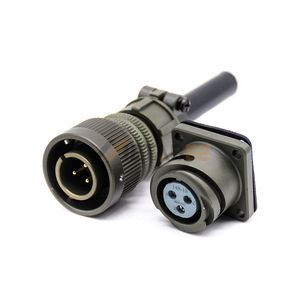 Conector MS3102 MS3106, Kit MIL 14S-1, 3 Pines, 13A, Copa de Soldadura, Acoplamiento Roscado para Cargador de Batería y Servo Motor, Plateado - Product Image 2