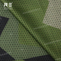 M90S Swedish Woodland Camouflage Mesh 120gsm Tissu en maille antistatique imprimé en polyester léger pour écharpe de masque facial tactique