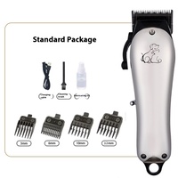 Kit de toilettage professionnel pour animaux de compagnie : tondeuse sans fil avec écran LCD, 4 lames pour le corps ou les pattes, faible bruit, charge rapide USB pour chiens et chats