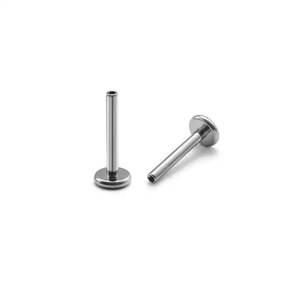Labret de Titanio G23 Sin Rosca con Base Plana |   Joyería Quirúrgica F136 para Perforaciones de Labio, Oreja y Nariz - Product Image 3
