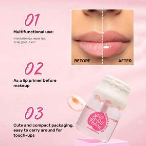 Aceite Labial Voluminizador de Melocotón 8ml, Marca Privada OEM, Hidratante, Colágeno, Brillo, Vegano - Product Image 4