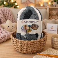 Wholesale 100% Polyester Chenille Yarn High Tenacity Colorful Fancy Yarn for Hand Knitting & Crochet Baby Crafts