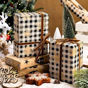 Christmas <b>Wrapping</b> <b>Paper</b> Kraft <b>Wrapping</b> <b>Paper</b> Daily black and <b>white</b> checkered <b>wrapping</b> <b>paper</b> - Product Image 1