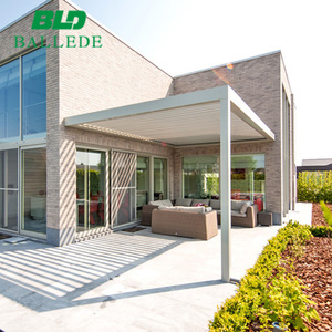 Motorizada al aire libre de metal gazebo impermeable con persianas <span class=keywords><strong>techo</strong></span> de aluminio pérgola <span class=keywords><strong>4x3</strong></span> - Product Image 3