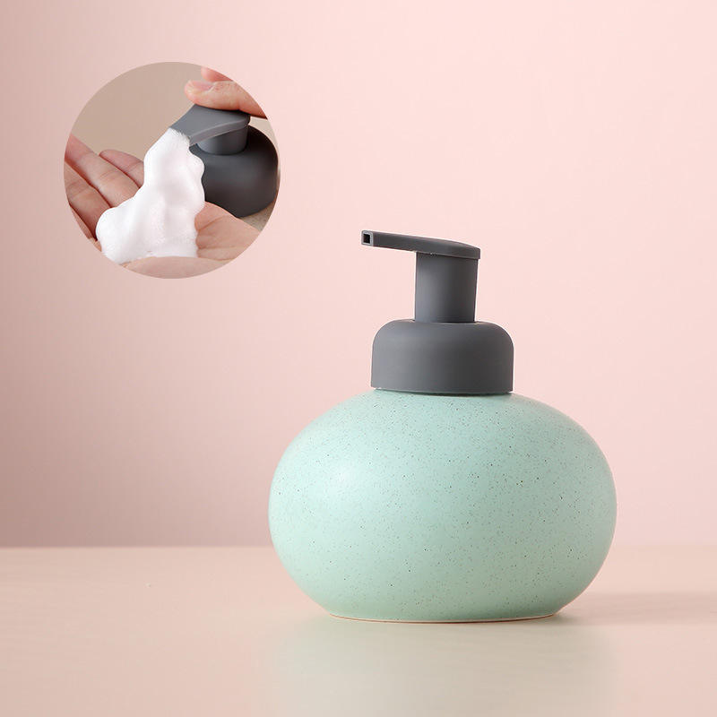 Mousse-grande sphère rose-verte-tête de pompe à buse horizontale