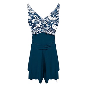 <span class=keywords><strong>Maillot</strong></span> <span class=keywords><strong>de</strong></span> <span class=keywords><strong>bain</strong></span> une pièce OEM ODM personnalisé pour femme, col en V, dos nu, imprimé floral, effet ventre plat, jupe croisée sur le devant, tenue <span class=keywords><strong>de</strong></span> plage - Product Image 4