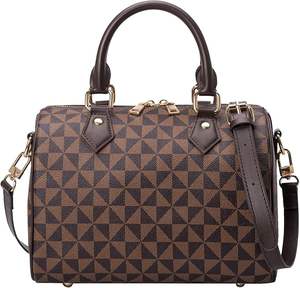 Bolsos de mano de cuero vegano con estampado digital personalizado para mujer, bolso cruzado de diseñador a la moda, bolso grande y lindo con cremallera - Product Image 1