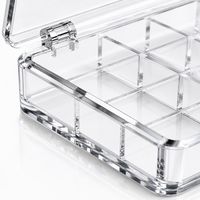 Boîte de collection de pièces de monnaie en acrylique Calic, transparente, 24 emplacements, avec couvercle rabattable, pour pièces commémoratives, taille personnalisée, OEM, vente en gros