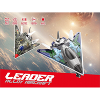 Avion de chasse RC en alliage 4 canaux avec lumières LED, avion télécommandé en métal moulé sous pression pour enfants et adultes