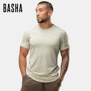 BASHAsports high quality quick-drying sports t-shirt men's round neck men's outdoor sportswear training yoga clothes