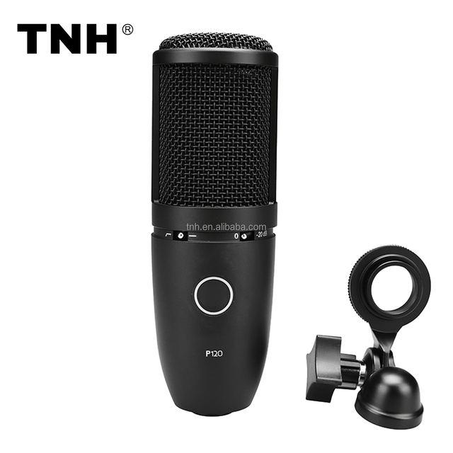 TNH P120 Professional Studio Recording XLR Condenser Microphone With Frequency Response for Live Stage Recording Podcasting