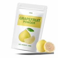 Poudre d'extrait de fruit de pamplemousse en marque blanche personnalisée, poudre de pamplemousse naturelle