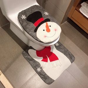 Housse <span class=keywords><strong>de</strong></span> siège <span class=keywords><strong>de</strong></span> toilette Père Noël, décorations <span class=keywords><strong>de</strong></span> Noël amusantes, ensemble pour salle <span class=keywords><strong>de</strong></span> bain - Product Image 3