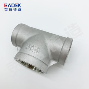 Tee de Acero Inoxidable 304 Mediano/Grande con Rosca de 4 Puntas, Tee Reductor para Plomería y Protección Contra Incendios - Product Image 2