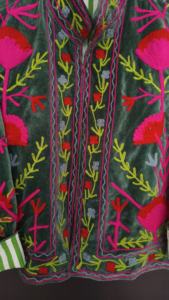 Veste matelassée en coton polaire respirant brodée Suzani vintage, coupe classique, douce, pour femme, collection automne-hiver - Product Image 4