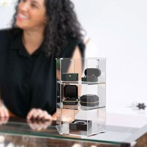 Vitrina de venta al por menor con bloqueo hexagonal personalizado de fábrica, acrílico transparente de 12 pulgadas - Product Image 3